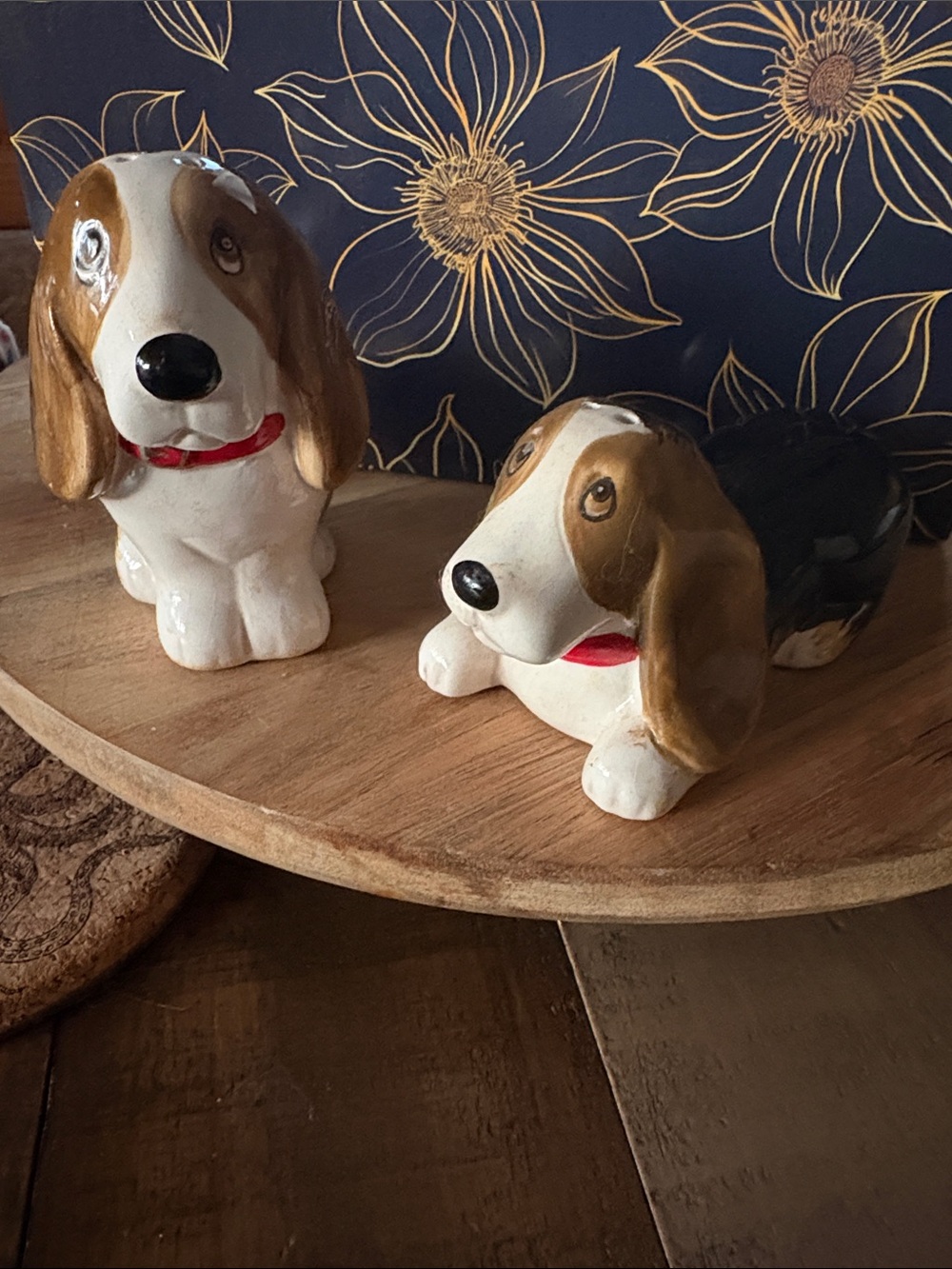 The Pioneer Woman Charlie and Walter Bassett Hound Dog salt and pepper shakers